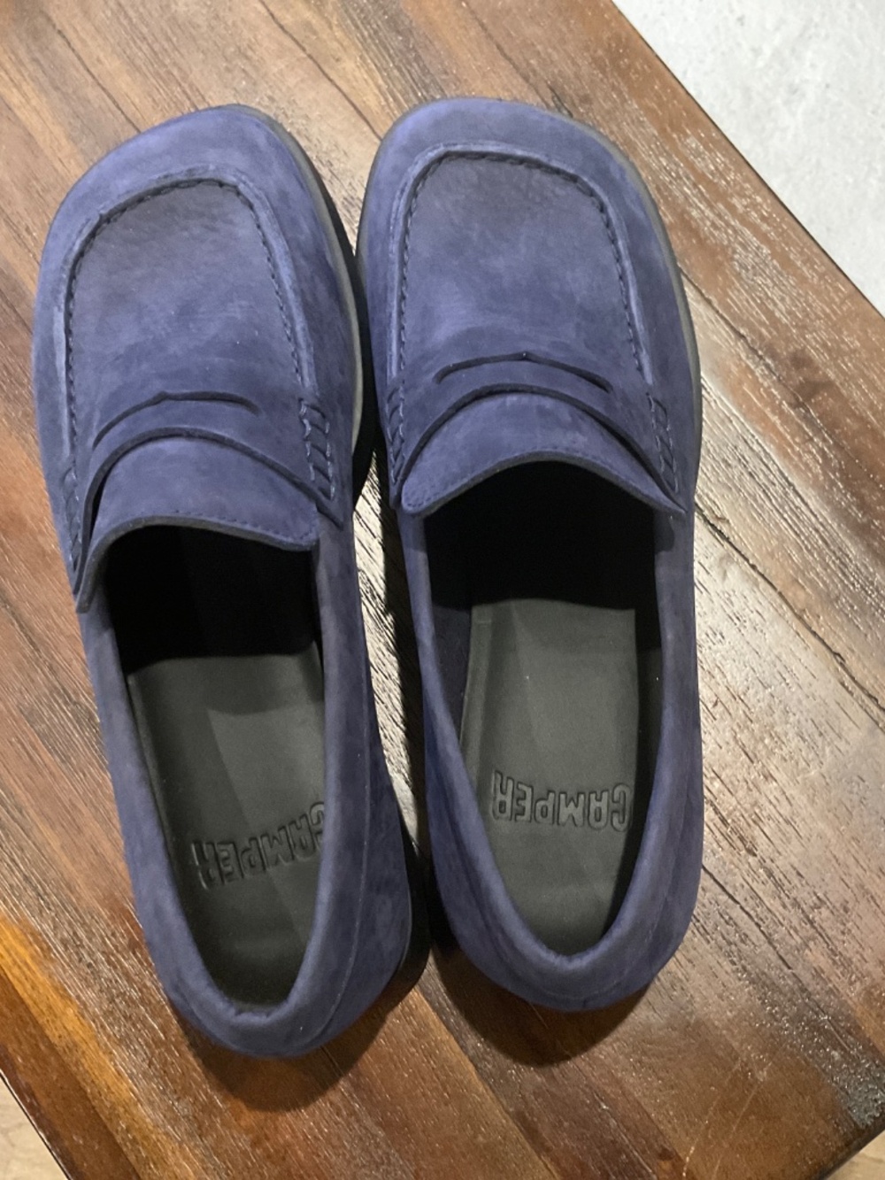 Camper Donna Blue Nubuck Leather Moccasins Size EU 39 - US 8.5 - Picture 6 of 7